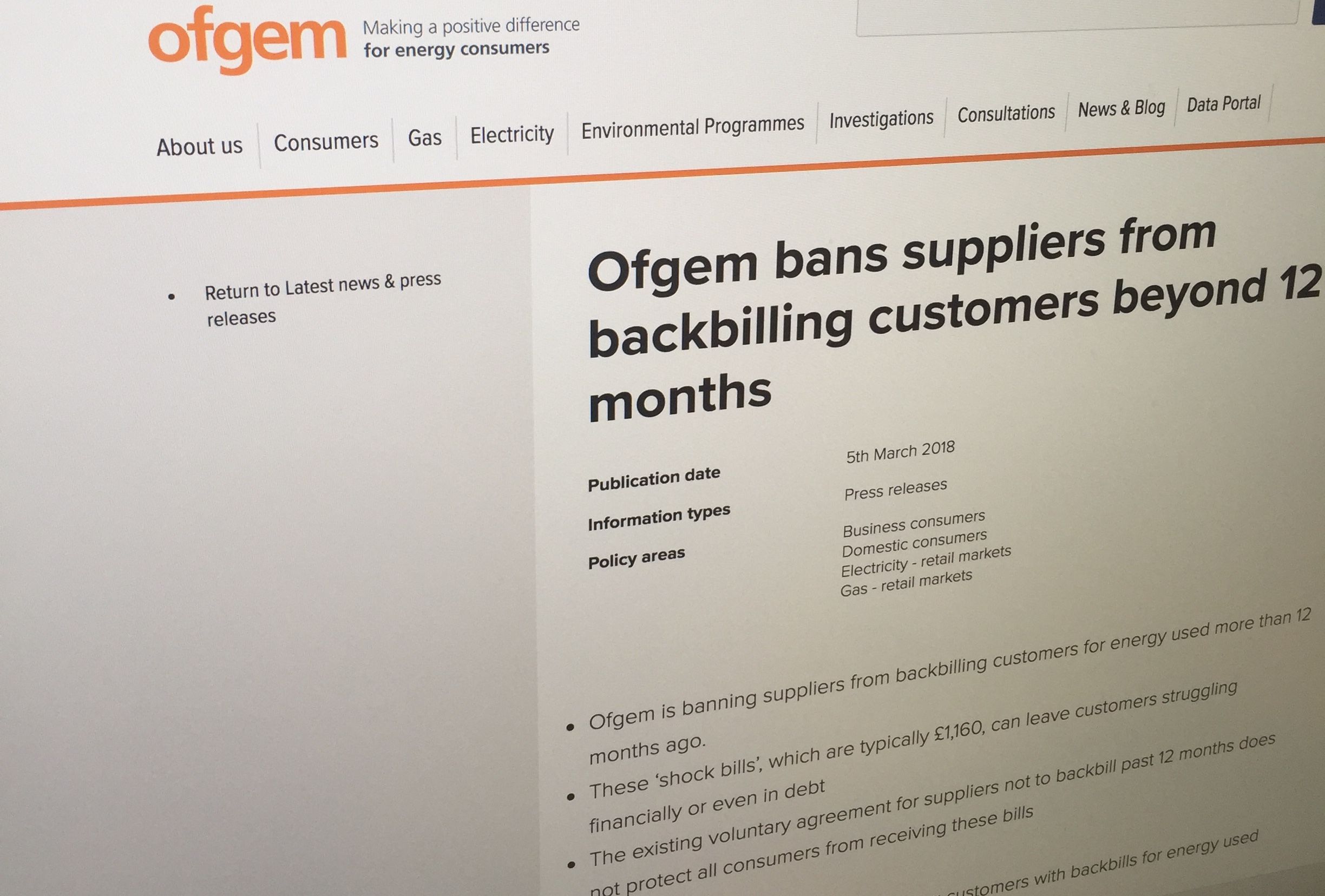 BACK BILLING OBLIGATION A BRIEFING. DDCOS